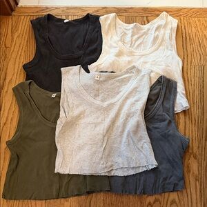 Elwood Bundle Ribbed Crop Tanks